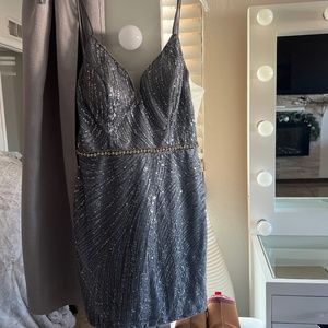 Grey sparkling dress